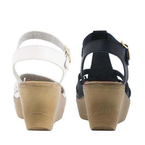 Kit de 2 pares de sandalias casuales Vi Line para mujer, azul y blanco, mod. 821182