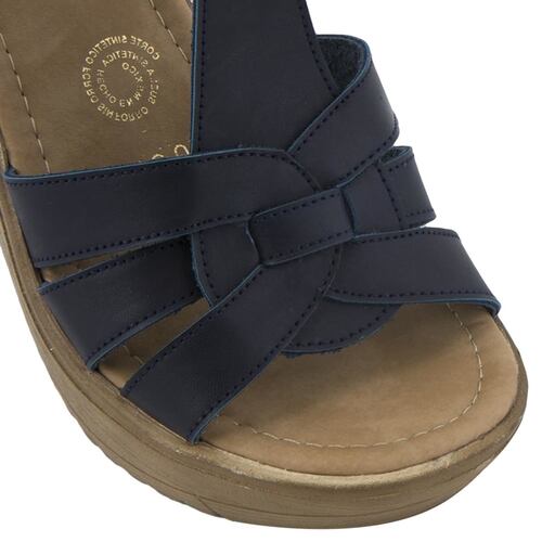 Kit de 2 pares de sandalias casuales Vi Line para mujer, azul y blanco, mod. 821182