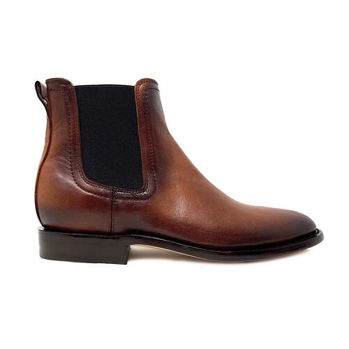 Botin de Caballero Dasalo Chelsea Piel Flor Entera Moka