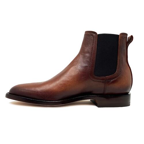 Botin de Caballero Dasalo Chelsea Piel Flor Entera Moka
