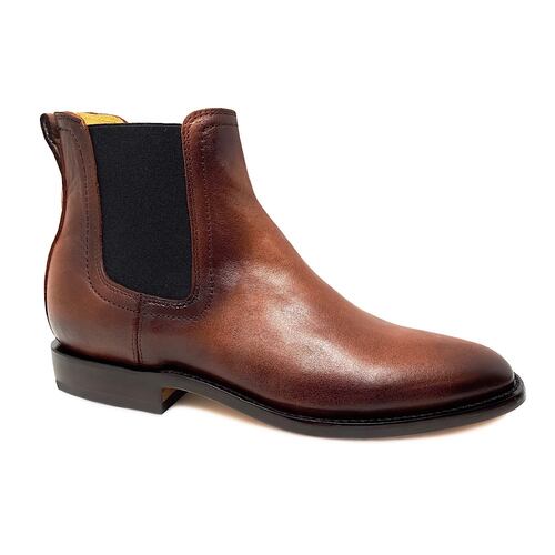 Botin de Caballero Dasalo Chelsea Piel Flor Entera Moka