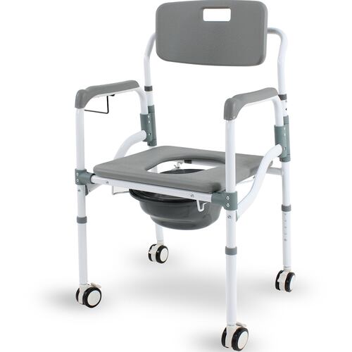 Silla Baño Premium Discapacitados Ducha Aluminio 3-1 Adulto Comodo