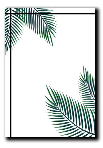 Cuadros Decorativos Set de 3 piezas Canvas de hojas moderno 30 X 45 cm
