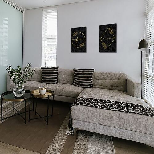 Cuadros Decorativos Set de 2 pzs Canvas moderno fe y amor 60 X 90 cm.
