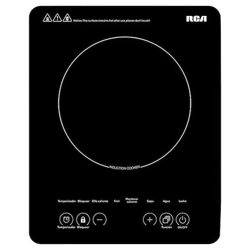 Parrilla Inducción eléctrica RCA RC-12A3 Negra 120V 1200W