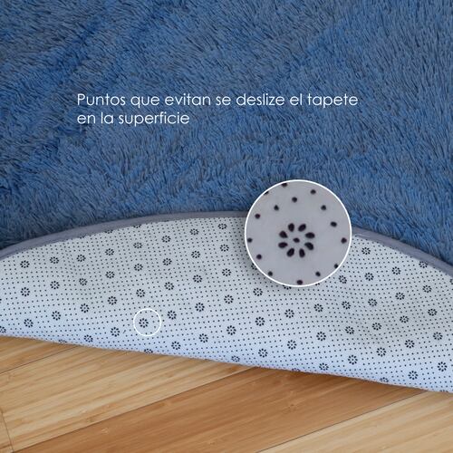 Tapete Decorativo redondotipo Shag 1 Metro de diámetro Fibra Larga Suave y Caliente Ideal para Sala recamara
