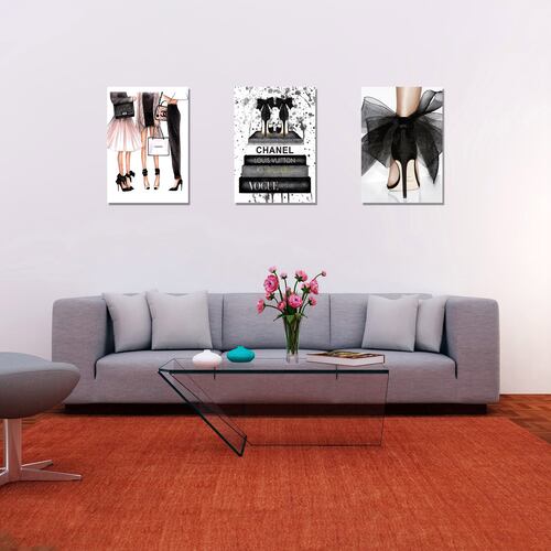 Cuadros Decorativos Set de 3 pzs Canvas moderno Fashion 40 X 60 cm