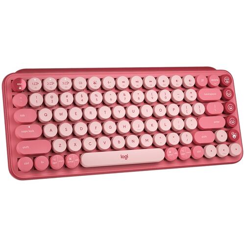 Teclado Logitech POP KEYS Heartbreaker Mecanico emojis Inalambrico USB Y Bluetooth 920-010715