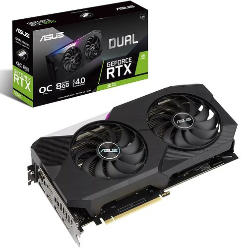 Tarjeta De Video Nvidia Asus Dual RTX 3070 V2 OC 8GB GDDR6 GeForce DUAL-RTX3070-O8G-V2.