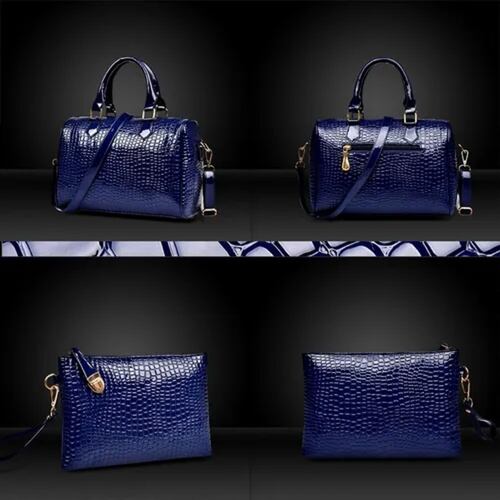 Set 6 Bolsas Estampada Mano Hombreo Dama Mujer Cosmetiquera.