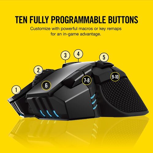 Mouse Corsair IRONCLAW RGB Wireless Inalambrico Optico USB Gaming CH-9317011-NA.