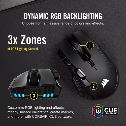 Mouse Corsair IRONCLAW RGB Wireless Inalambrico Optico USB Gaming CH-9317011-NA.