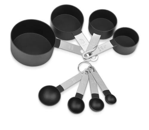 Juego de 4 tazas medidoras y 4 cucharas De reposteria 