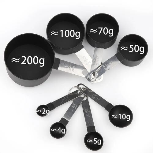 Juego de 4 tazas medidoras y 4 cucharas De reposteria 