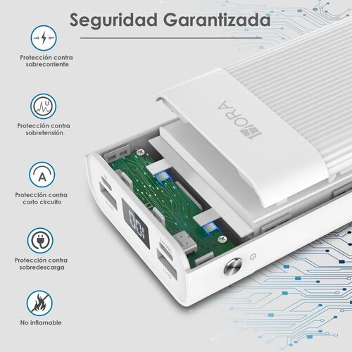 Power Bank Batería Portátil 20000mah Blanca