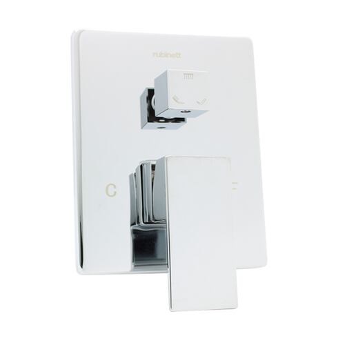 Accesorios Baño Cuadrado Regadera Teléfono Salida Tina Cromo.