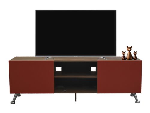  Mueble para TV de 70" Italy Moderno Hogare Parota Rojo 