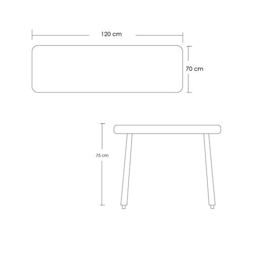 Mesa Comedor Oslo Color Blanco Ilios Innova