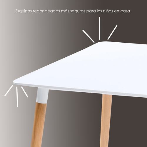 Mesa Comedor Oslo Color Blanco Ilios Innova