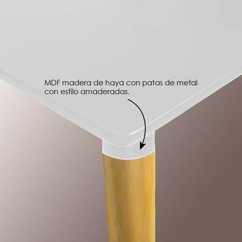 Mesa Comedor Oslo Color Blanco Ilios Innova