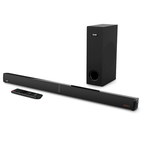 SoundBar Ghia GSB-014 de 100W con Subwoofer, Bluetooth, Óptico, HDMI ARC, USB, Auxiliar