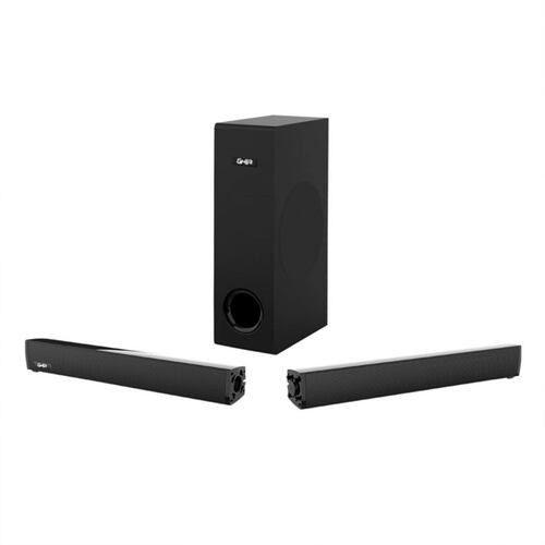 SoundBar Ghia GSB-014 de 100W con Subwoofer, Bluetooth, Óptico, HDMI ARC, USB, Auxiliar