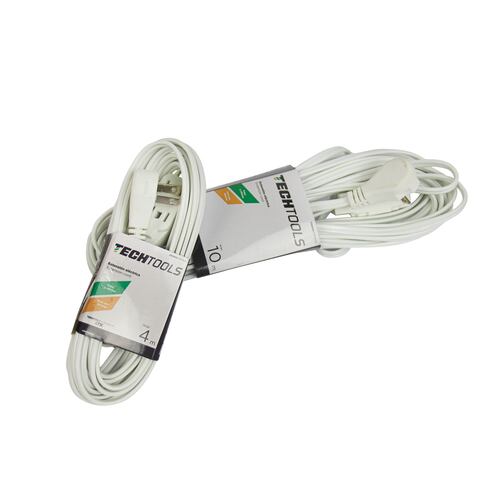 CNX Extensión Eléctrica, Color Blanca, 3 Tomas Polarizadas, 10mts (Paq 3).