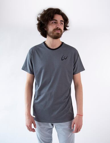 Playera Deportiva Para Hombre Leven Color Gris Talla CH con Tecnología 