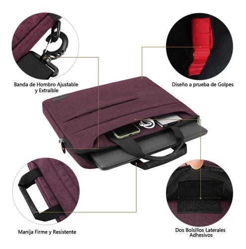 Bolsa Maletín Para Portátil De 15.6''  Rojo
