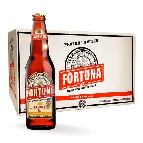 Caja Cerveza Artesanal Fortuna California Ale 355ml.