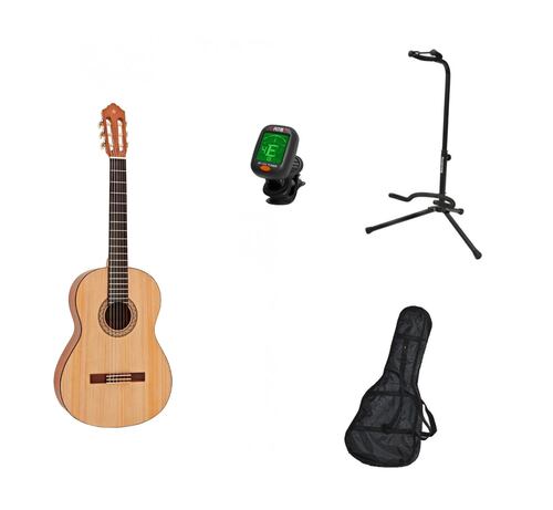 Paquete de Guitarra Acustica Yamaha C40M con Funda, Atril, Afinador