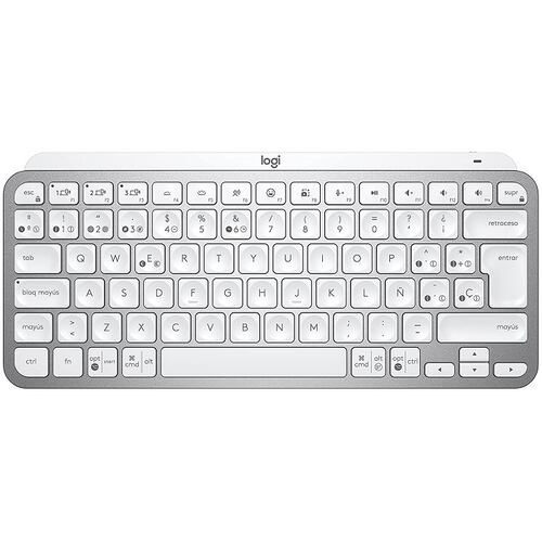 Teclado Logitech MX Keys Mini Iluminado Inalambrico Bluetooth Recargable Blanco 920-010477.