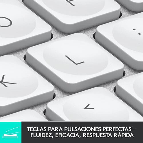 Teclado Logitech MX Keys Mini Iluminado Inalambrico Bluetooth Recargable Blanco 920-010477.