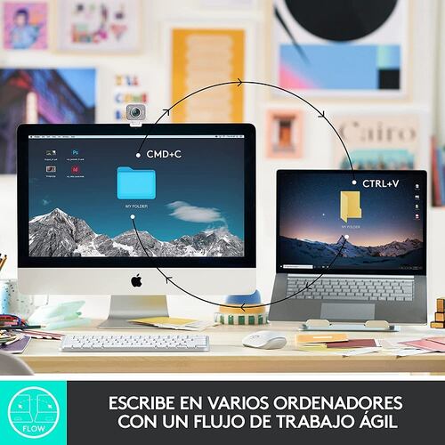 Teclado Logitech MX Keys Mini Iluminado Inalambrico Bluetooth Recargable Blanco 920-010477.