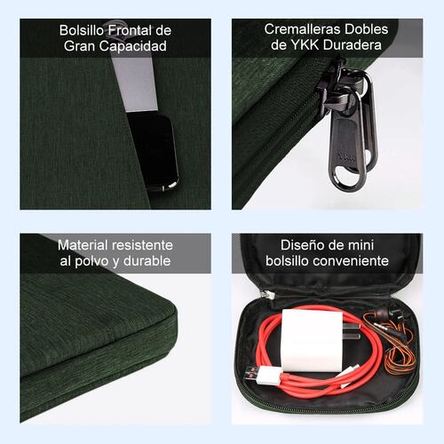 Impermeable Funda Para Laptop 15.6'' Pulgadas Verde