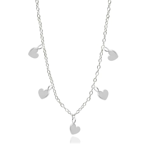 Collar de Corazón con Cadena de Plata por Anante Joyería, Colección Amore para Mujer