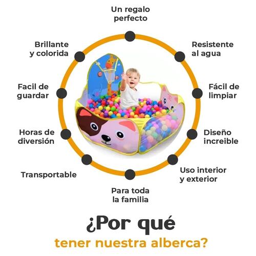 Alberca De Pelotas Piscina Corral Bebes Juego Para Niños