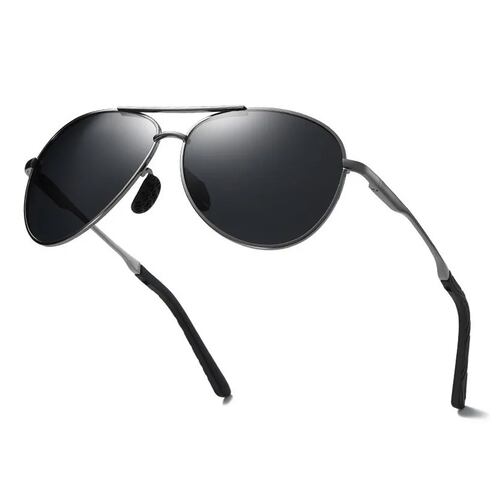 Lentes De Sol Casual Para Hombres Aluminio Gafas Polarizadas Conducir De Alta Calidad Uv400 Deportes De Playa.