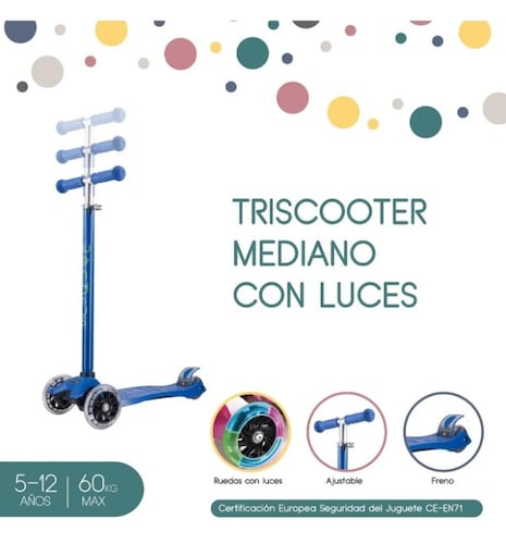 Patín Del Diablo Tri Scooter Para Niño 4-8 Años