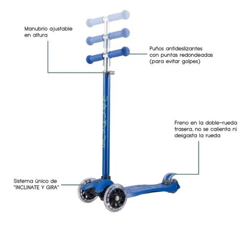 Patín Del Diablo Tri Scooter Para Niño 4-8 Años
