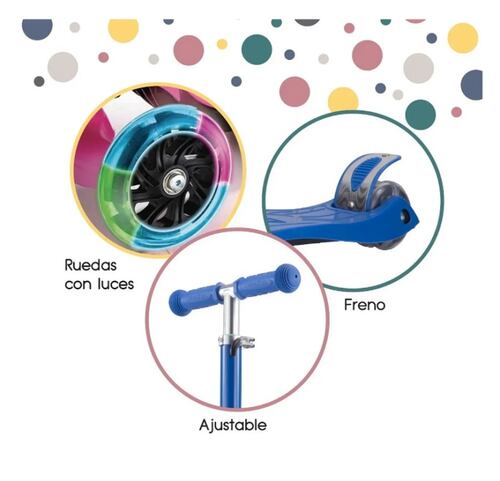 Patín Del Diablo Tri Scooter Para Niño 4-8 Años