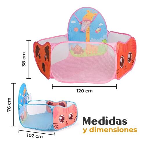 Alberca De Pelotas Piscina Corral Bebes Rosa