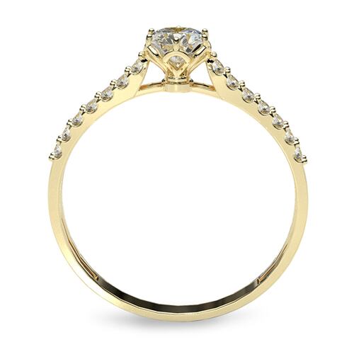 Anillo de compromiso en Oro Amarillo de 10K Amelie Joyas