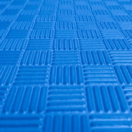 Tatami Tapete Ejercicio Foamy 10 piezas Piso 100 x 100 cm Gym Artes Marciales 2cm Antiderrapante Azul Negro