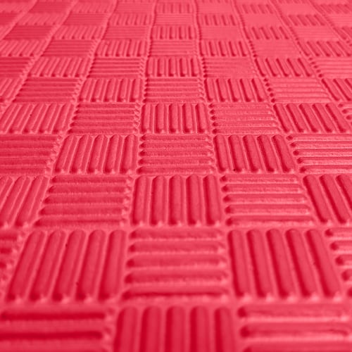 Tatami Tapete Ejercicio Foamy 10 piezas Piso 100 x 100 cm Gym Artes Marciales 2cm Antiderrapante Rojo Negro