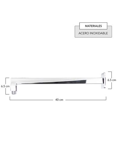 Cnx Cuello Para Regadera De Acero Inoxidable Cromado 40cm.