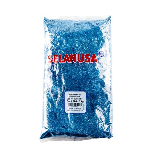 Diamantina Ultra Brillante Azul Bolsa 1Kg Selanusa
