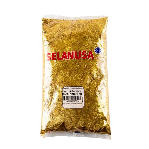 Diamantina Ultra Brillante Dorado Claro Bolsa 1Kg Selanusa