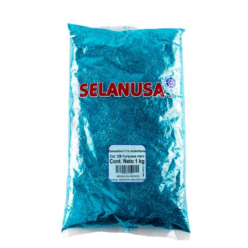 Diamantina Ultra Brillante Turquesa Claro Bolsa 1Kg Selanusa