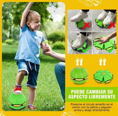 Pelota Deformable Con Luces Juguete Didáctico Para Niños Verde